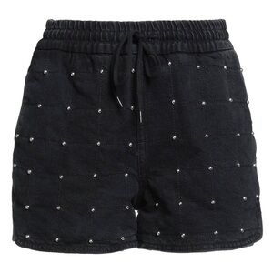 Maje Denim Studded Shorts, Size 38